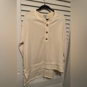 White Birch Cream Button-Up Top